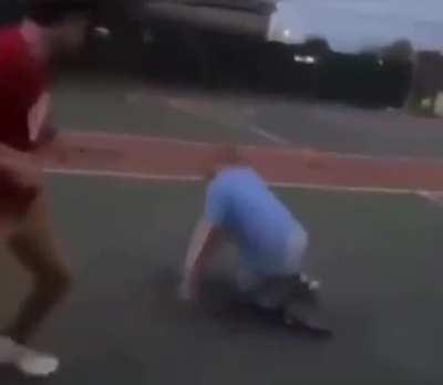 Bro got knocked down 3 times in less than 7 seconds