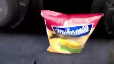 Subwoofer explodes bag of chips
