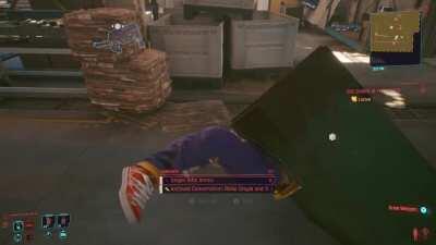 CP2077 so far is glitch free... Just ignore the breakdancing corpse inside a trash can