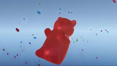 Floating gummy bears