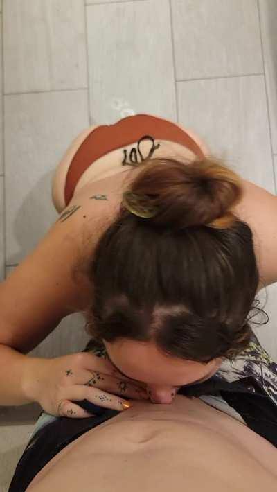 who's cock do I get to throat in the bathroom next?