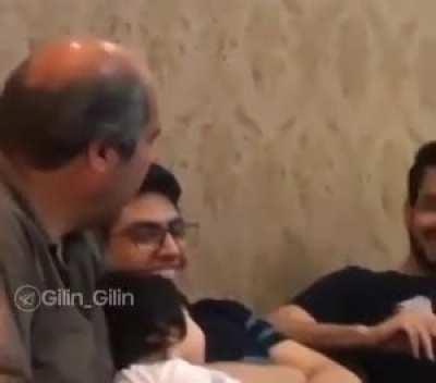 Smoking in front of the family