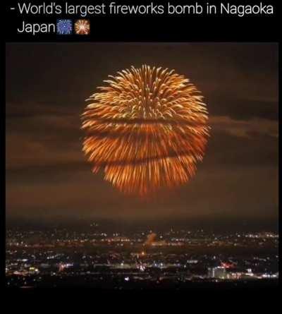 Worlds largest firework in Japan