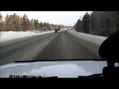 Crash with a Toyota Lite Ace on the Kachuga road, 07.01.2016