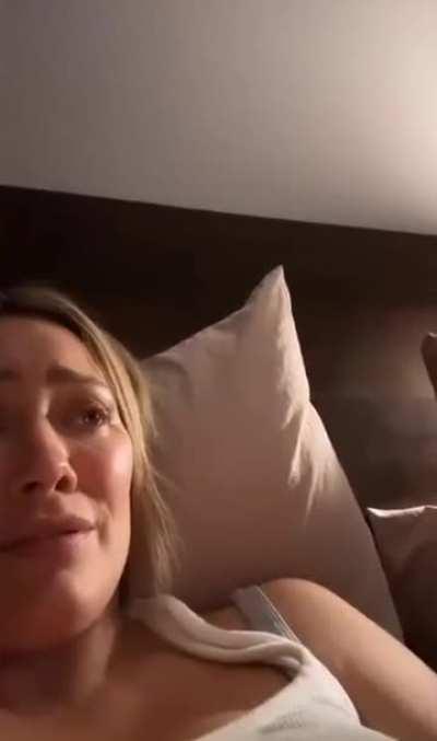 Hilary in Bed - Instagram - 11/27/23