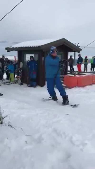 Scottish lads using a ski lift