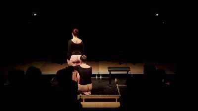 Two actresses perform bottomless