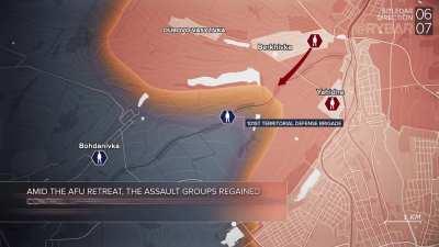 RU POV - Rybar update as of July 6 - RU regains some territories around bakhmut front