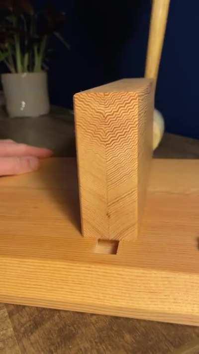 Made some hidden sliding locking dovetails (not sure if they have a proper name!) to attach the legs to the top of a desk riser. Nice and tight with no need for glue so the top is free to expand/contract