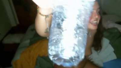 Me, SQUIRTING ON A BOTTLE, 2020 (I also drink it and describe it to u :))