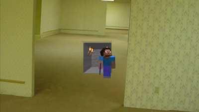 Steve in Backrooms (Meme)