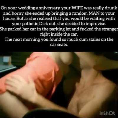 How depraved she must’ve been to have sex with a random stranger at the parking lot.