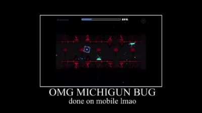 lol i did michigun bug on mobile (volume warning)