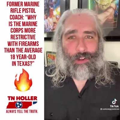 Why is the marine corps more restrictive with firearms than the average 18 year-old in Texas?