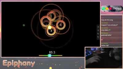 epiphany (osu! player) goes batshit insane at the game
