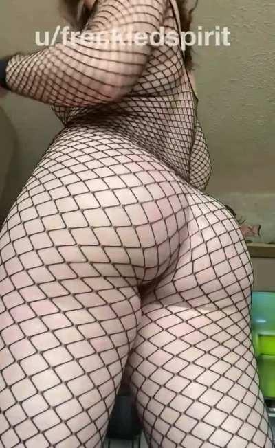 First time in a fishnet suit. You like it?