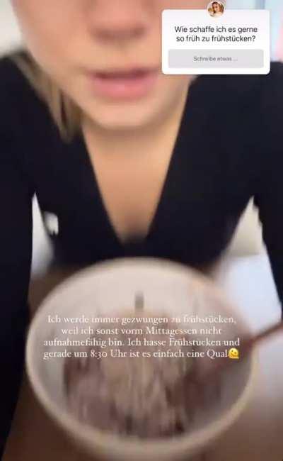 Wenn ich so ne räudige Scheiße fressen würde, hätte ich auch kein Bock auf Frühstück…