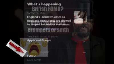 Bri'ish FOMO? Looke Smiff sunsetting my TEEF?