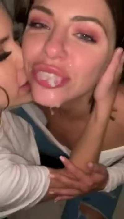 Adriana swapping cum with Megan Rain