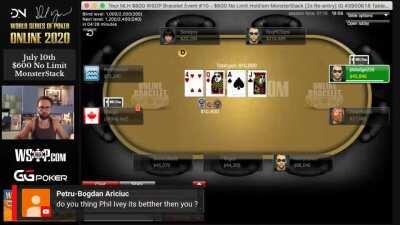 Daniel Had Two Pair You motherfucker of a Piece of Shit WSOP app.