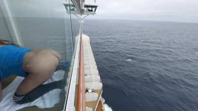 I got a little naughty on my cruise ship balcony.