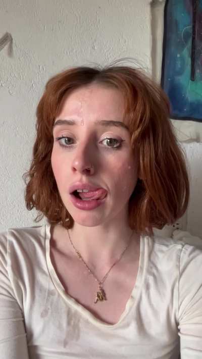 I never thought I would look cute with semen on my face