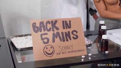 Waiting For The Pharmacist To Show Up