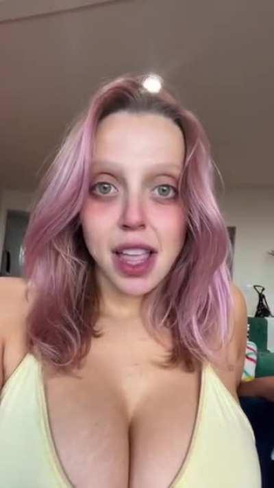 Good thing her tits are distracting me from the filter she used on her face. 😆