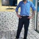 Demonstrating his dance moves on a slick tile floor