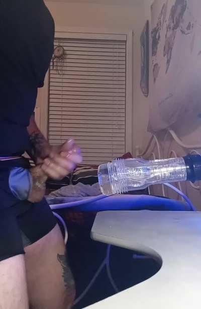 Lubed up and cumming HARD with my Fleshlight 😵‍💫