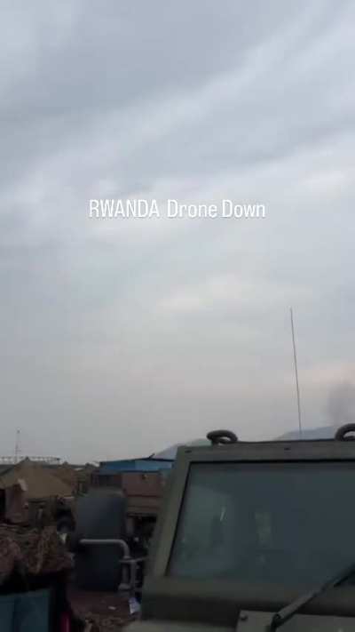 Rawandan drone takes small arms fire from one of the besieged South African bases and disappears Goma DRC, 27 January 2025