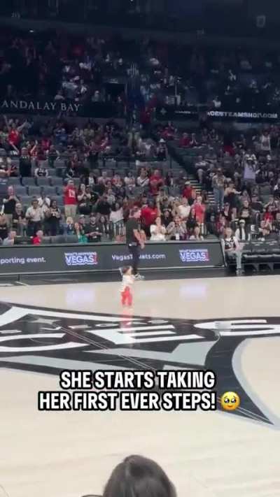 First Steps...for the whole world to see! (also, technically she cheated, right?)