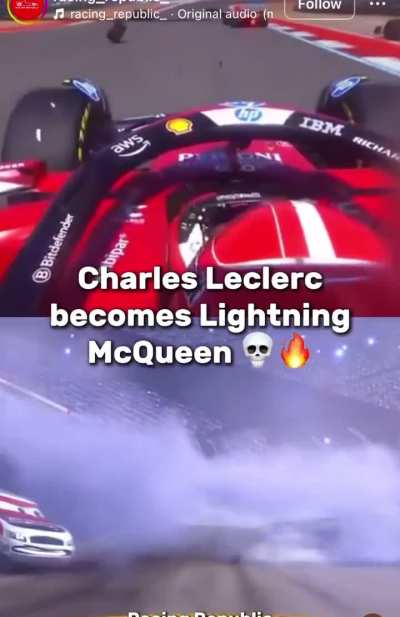 Charles never beating the Lightning McQueen allegations 😂