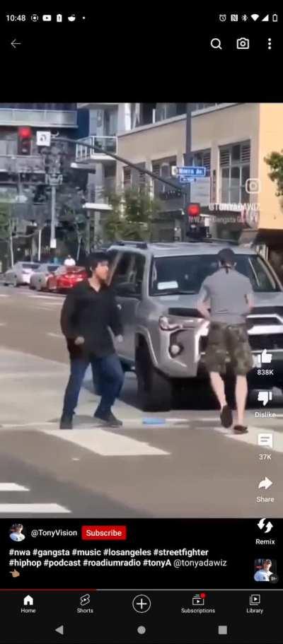 The ol' man dance in the road