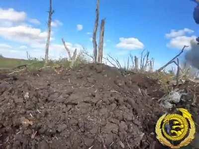 Zaparozhia front Chosen Company(foreign volunteers) taking Russian trenches and engaging retreating Russian soldiers from other positions. August 2023