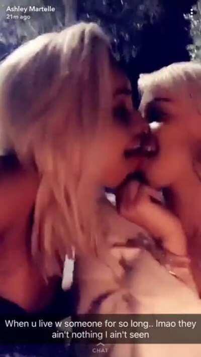 Ashley making out with friend part 2