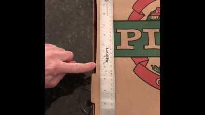 clever trick to fit pizza box in fridge