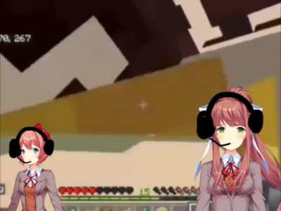 Sayori ruins the game for Monika
