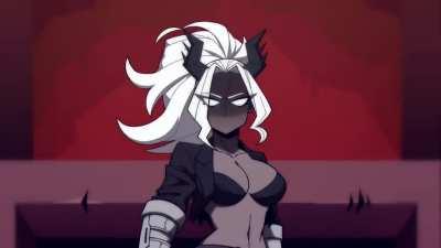 The prelude to the epic showdown between the Helltaker and Judgement, courtesy of Grizz on Twitter