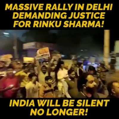 Massive rally in Delhi demanding justice for Rinku Sharma.