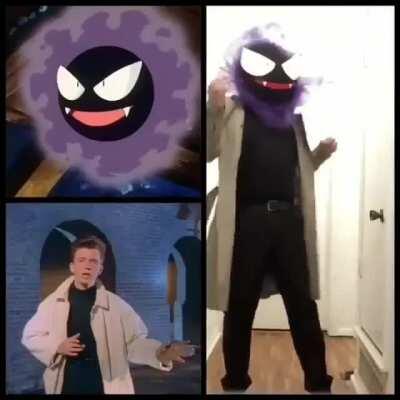 [Self] Rick Gastly (Rick Astley & Gastly cosplay mashup)