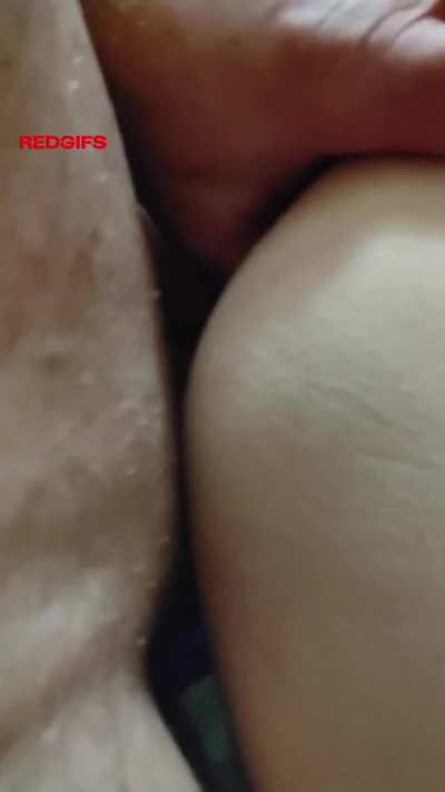 Warming her up for Hump tha' Rump day!! The coo's of contentment are such a turn on!