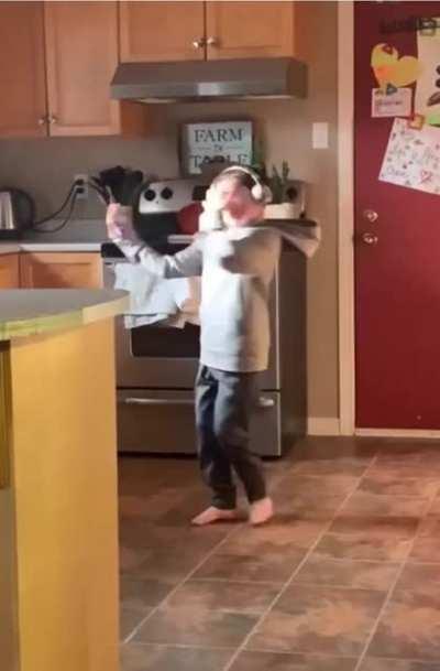 Kid just can't get dizzy