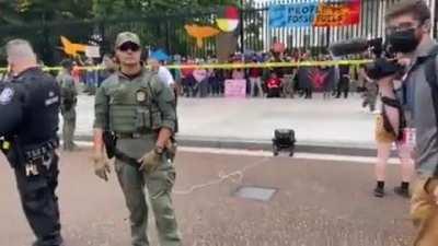 On Indigenous People's Day Outside Of The White House Police Used LRAD on Indigenous Elders And Water Protectors Protesting Against Climate Change