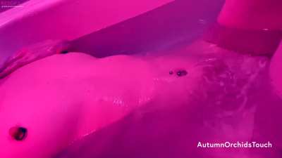 You can hear my sexy moans as I grope my cute titties and pierced nipples, listening to music in the bath...