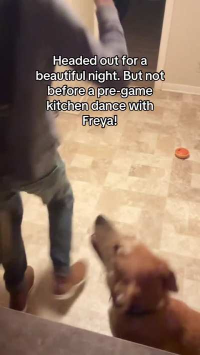 She’s missing a leg and I got 2 left feet. Perfect match!