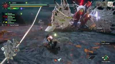 You can cut Rakna Kadaki's Silk to stop it from charging