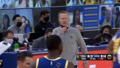 [Highlight] Steve Kerr furious about missed double-dribble call
