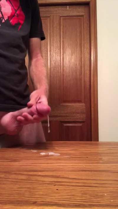 The table needed to be cleaned anyway