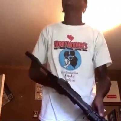 Bruce trying to impress Keed on Skype in highschool